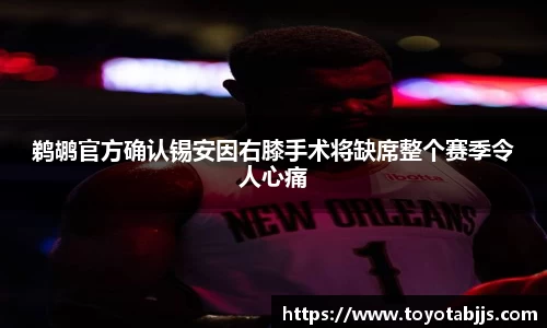 鹈鹕官方确认锡安因右膝手术将缺席整个赛季令人心痛